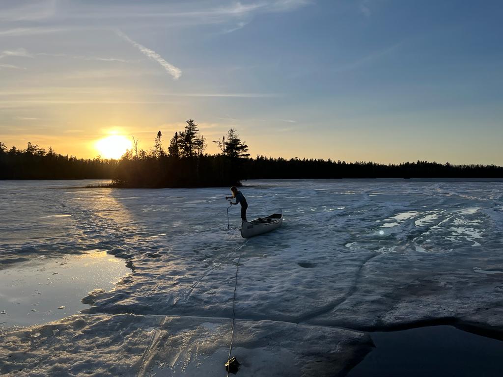 Ice Prospecting - Sawbill Canoe Outfitters